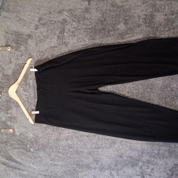 Eileen Fisher Black Pull On  Wide Leg Pants Viscose Blend Womens Xl - Picture 2 of 8